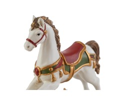 Cavallo a dondolo in resina piccolo 13,5x3,5x14– Decorazione Natalizia Le Stelle su Bomboniere Dolci Emozioni
