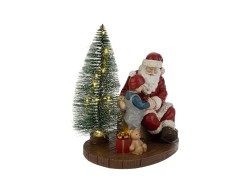 Statua Babbo Natale in resina con luci LED 18x15x22 – Decorazione Natalizia Le Stelle su Bomboniere Dolci Emozioni