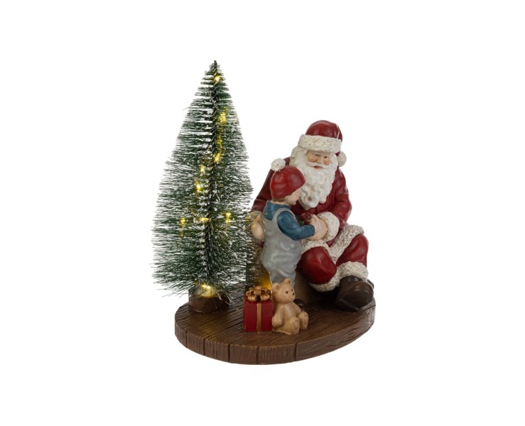 Statua Babbo Natale in resina con luci LED 18x15x22 – Decorazione Natalizia Le Stelle su Bomboniere Dolci Emozioni