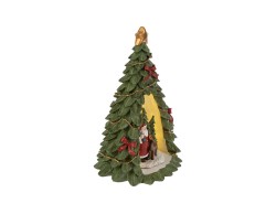 Albero di Natale con Babbo Natale in resina e luci LED 15x15x25 – Decorazione Natalizia Le Stelle su Bomboniere Dolci Emozioni