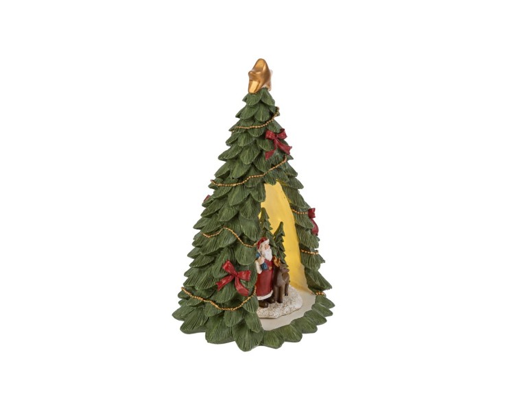 Albero di Natale con Babbo Natale in resina e luci LED 15x15x25 – Decorazione Natalizia Le Stelle su Bomboniere Dolci Emozioni