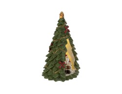 Piccolo albero di Natale con Babbo Natale e camino in resina LED 12x10x18 – Decorazione Natalizia Le Stelle su Bomboniere Dolci Emozioni
