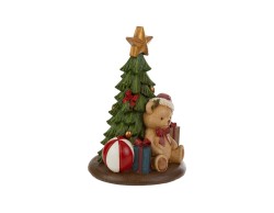 Albero di Natale con orsetto e regali in resina LED 15x10x17 – Decorazione Natalizia Le Stelle su Bomboniere Dolci Emozioni