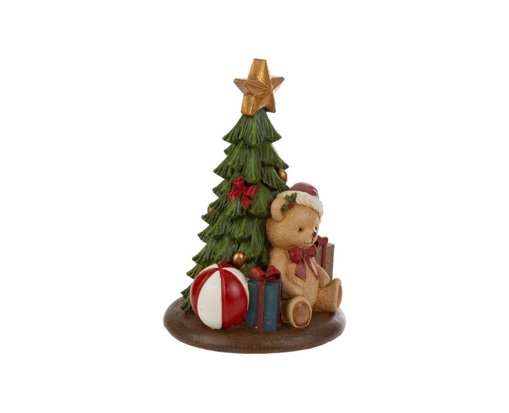 Albero di Natale con orsetto e regali in resina LED 15x10x17 – Decorazione Natalizia Le Stelle su Bomboniere Dolci Emozioni