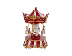 Carillon natalizio giostra carosello in resina con movimento d.14x22 cm – Decorazione Natalizia Le Stelle su Bomboniere Dolci Emozioni