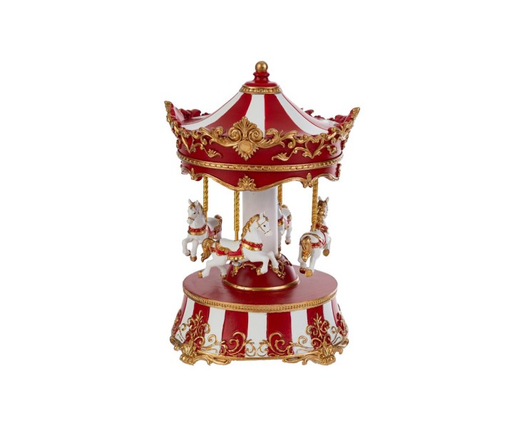 Carillon natalizio giostra carosello in resina con movimento d.14x22 cm – Decorazione Natalizia Le Stelle su Bomboniere Dolci Emozioni
