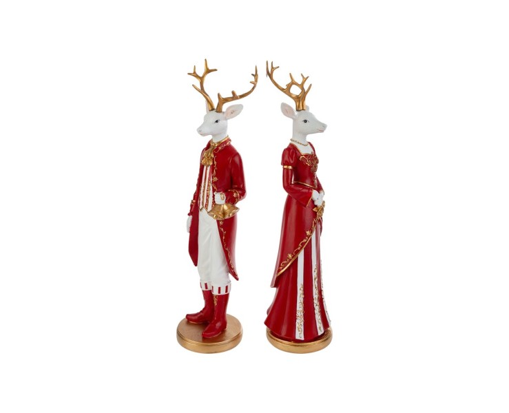 Coppia di renne natalizie in resina eleganti 10x9x35 cm assortite in 2 modelli – Decorazione Natalizia Le Stelle su Bomboniere Dolci Emozioni