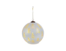 Sfera natalizia bianca da appendere a LED con paesaggio invernale – Decorazione Natalizia Le Stelle su Bomboniere Dolci Emozioni
