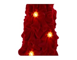 Albero di Natale con fiocchi in resina bordeaux e maxi fiocco oro con LED h.60 cm – Decorazione Natalizia Le Stelle su Bomboniere Dolci Emozioni