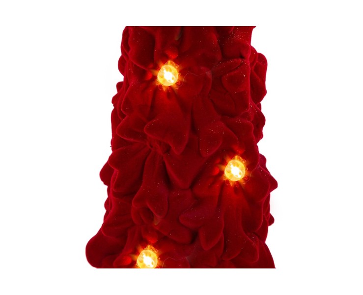 Albero di Natale con fiocchi in resina bordeaux e maxi fiocco oro con LED h.60 cm – Decorazione Natalizia Le Stelle su Bomboniere Dolci Emozioni