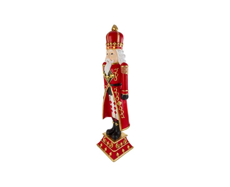 Soldato Schiaccianoci natalizio re di cuori in resina con luci a LED h.90 cm – Decorazione Natalizia Le Stelle su Bomboniere Dolci Emozioni