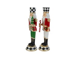 Soldati Schiaccianoci natalizi da tavolo in resina h.26 cm - Assortimento 2 varianti – Decorazione Natalizia Le su Bomboniere Dolci Emozioni