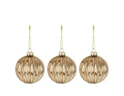 3 palline natalizie in vetro oro opaco diametro 8 cm – Decorazione Natalizia Le Stelle su Bomboniere Dolci Emozioni