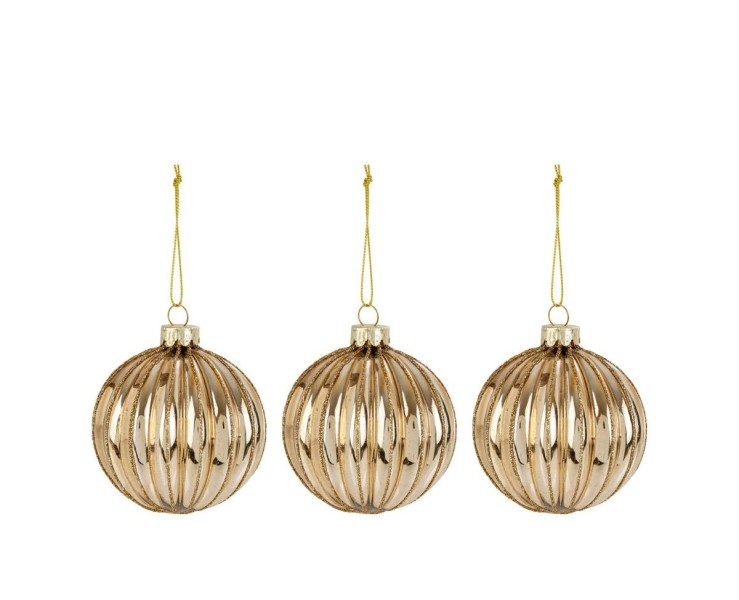 3 palline natalizie in vetro oro opaco diametro 8 cm – Decorazione Natalizia Le Stelle su Bomboniere Dolci Emozioni