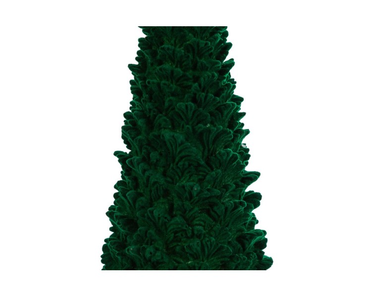 Albero di Natale decorativo in resina con rivestimento in velluto verde h 30 cm – Decorazione Natalizia Le Stelle su Bomboniere Dolci Emozioni