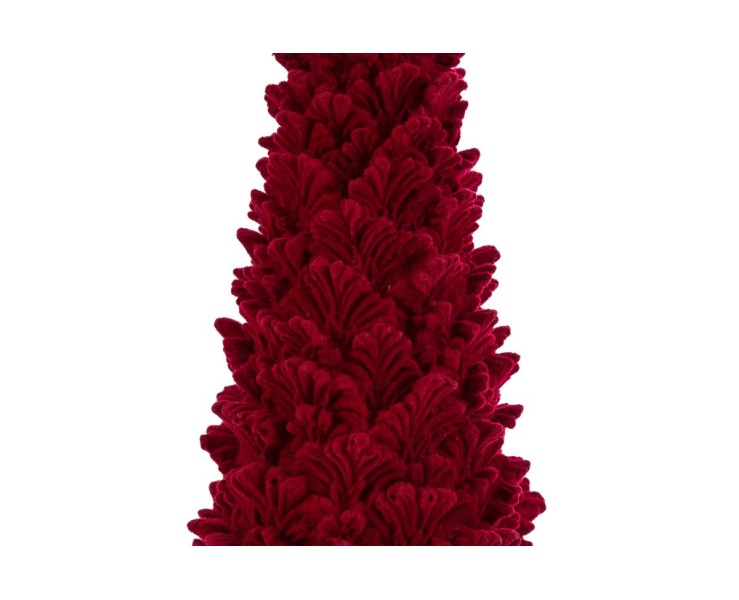 Albero di Natale decorativo in resina con rivestimento in velluto rosso h 22 cm – Decorazione Natalizia Le Stelle su Bomboniere Dolci Emozioni