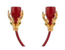 Candelabro natalizio a 4 fiamme in metallo 30x11x14 cm – Decorazione Natalizia Le Stelle su Bomboniere Dolci Emozioni