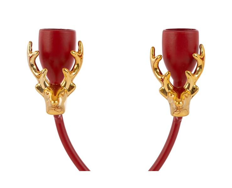 Candelabro natalizio a 4 fiamme in metallo 30x11x14 cm – Decorazione Natalizia Le Stelle su Bomboniere Dolci Emozioni