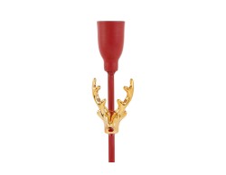Portacandele moderno a stelo singolo in metallo rosso diametro 9 x h 19 cm – Decorazione Natalizia Le Stelle su Bomboniere Dolci Emozioni