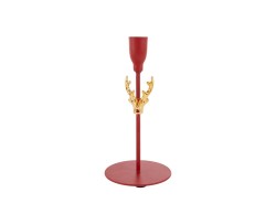 Portacandele moderno a stelo singolo in metallo rosso diametro 9 x h 19 cm – Decorazione Natalizia Le Stelle su Bomboniere Dolci Emozioni