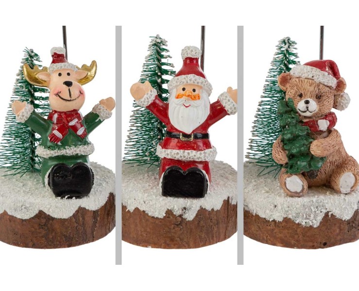 Segnaposto natalizio in resina assortito per decorazione tavola e regalo - 3 mod. assortiti – Decorazione Natalizia Le Stelle su Bomboniere Dolci Emozioni