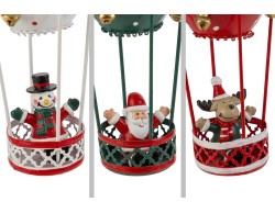 Mongolfiera in metallo assortita con personaggi per albero e casa - 3 mod. assortiti – Decorazione Natalizia Le Stelle su Bomboniere Dolci Emozioni