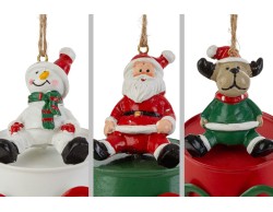 Appendino natalizio campana in metallo con personaggi per albero e casa - 3 mod. assortiti – Decorazione Natalizia Le Stelle su Bomboniere Dolci Emozioni