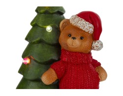 Orsetto natalizio con albero LED decorazione luminosa in resina – Decorazione Natalizia Le Stelle su Bomboniere Dolci Emozioni