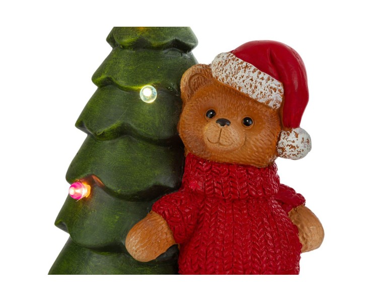 Orsetto natalizio con albero LED decorazione luminosa in resina – Decorazione Natalizia Le Stelle su Bomboniere Dolci Emozioni