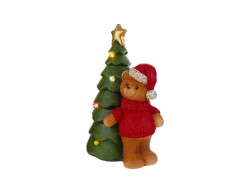 Orsetto natalizio con albero LED decorazione luminosa in resina – Decorazione Natalizia Le Stelle su Bomboniere Dolci Emozioni