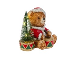 Orsetto con tamburo e albero LED decorazione in resina – Decorazione Natalizia Le Stelle su Bomboniere Dolci Emozioni