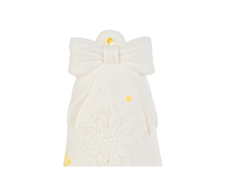 Appendino campana in porcellana bianca LED – Decorazione Natalizia Le Stelle su Bomboniere Dolci Emozioni