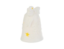 Appendino campana in porcellana bianca LED – Decorazione Natalizia Le Stelle su Bomboniere Dolci Emozioni