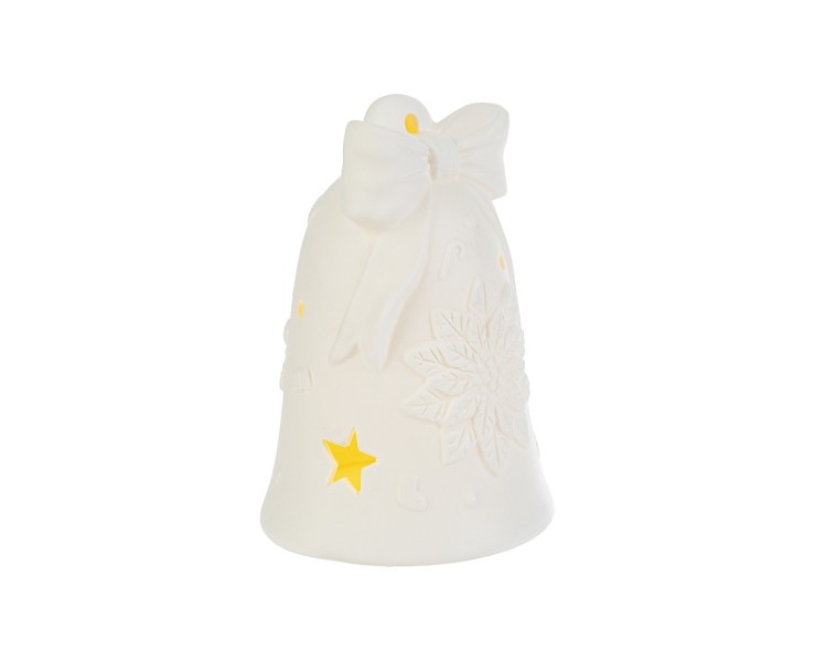Appendino campana in porcellana bianca LED – Decorazione Natalizia Le Stelle su Bomboniere Dolci Emozioni