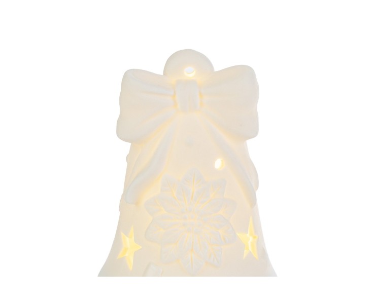 Appendino campana in porcellana bianca LED piccola – Decorazione Natalizia Le Stelle su Bomboniere Dolci Emozioni