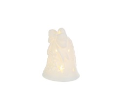 Appendino campana in porcellana bianca LED piccola – Decorazione Natalizia Le Stelle su Bomboniere Dolci Emozioni