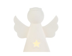 Angelo in porcellana bianca LED statuina natalizia traforata – Decorazione Natalizia Le Stelle su Bomboniere Dolci Emozioni