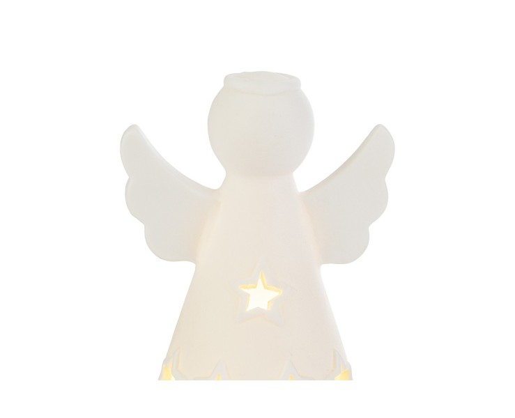 Angelo in porcellana bianca LED statuina natalizia traforata piccola con luci – Decorazione Natalizia Le Stelle su Bomboniere Dolci Emozioni