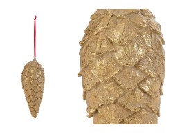 Appendino pigna oro in resina – Decorazione Natalizia Le Stelle