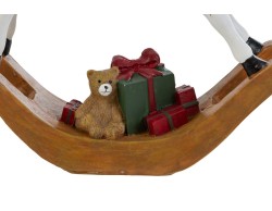 Cavalluccio a dondolo natalizio in resina con orsetti e pacchi regalo – Decorazione Natalizia Le Stelle su Bomboniere Dolci Emozioni