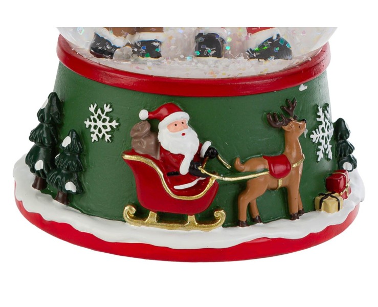 Carillon ampolla Babbo Natale e renna in resina con neve – Decorazione Natalizia Le Stelle su Bomboniere Dolci Emozioni
