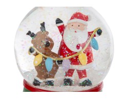 Carillon ampolla Babbo Natale e renna in resina con neve – Decorazione Natalizia Le Stelle su Bomboniere Dolci Emozioni