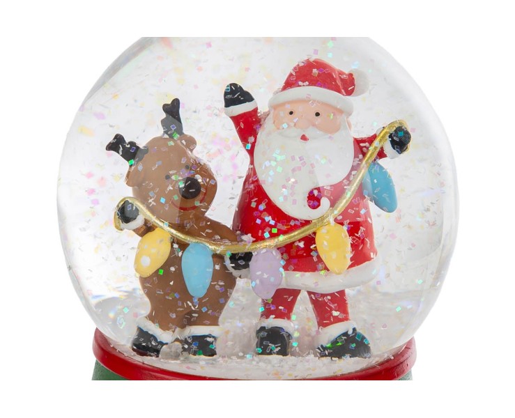 Carillon ampolla Babbo Natale e renna in resina con neve – Decorazione Natalizia Le Stelle su Bomboniere Dolci Emozioni
