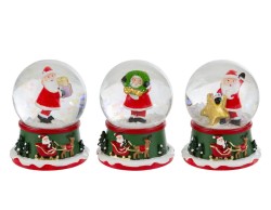 Mini ampolla Babbo Natale in resina con neve 3 varianti assortite  – Decorazione Natalizia Le Stelle