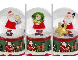 Mini ampolla Babbo Natale in resina con neve 3 varianti assortite  – Decorazione Natalizia Le Stelle su Bomboniere Dolci Emozioni