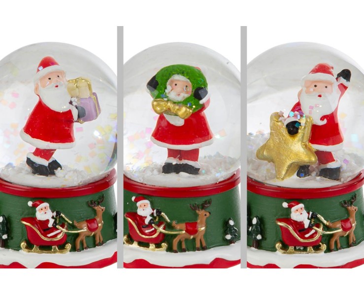 Mini ampolla Babbo Natale in resina con neve 3 varianti assortite  – Decorazione Natalizia Le Stelle su Bomboniere Dolci Emozioni