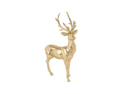 Renna natalizia in resina oro lucido scultura decorativa 38 cm – Decorazione Natalizia Le Stelle su Bomboniere Dolci Emozioni
