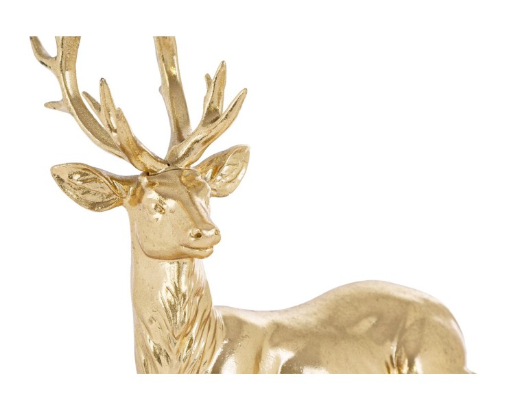 Renna natalizia in resina oro lucido scultura decorativa 22 cm – Decorazione Natalizia Le Stelle su Bomboniere Dolci Emozioni