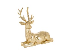 Renna natalizia in resina oro lucido scultura decorativa 22 cm – Decorazione Natalizia Le Stelle su Bomboniere Dolci Emozioni