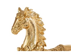 Cavallo a dondolo natalizio in resina oro lucido scultura decorativa 44 cm – Decorazione Natalizia Le Stelle su Bomboniere Dolci Emozioni